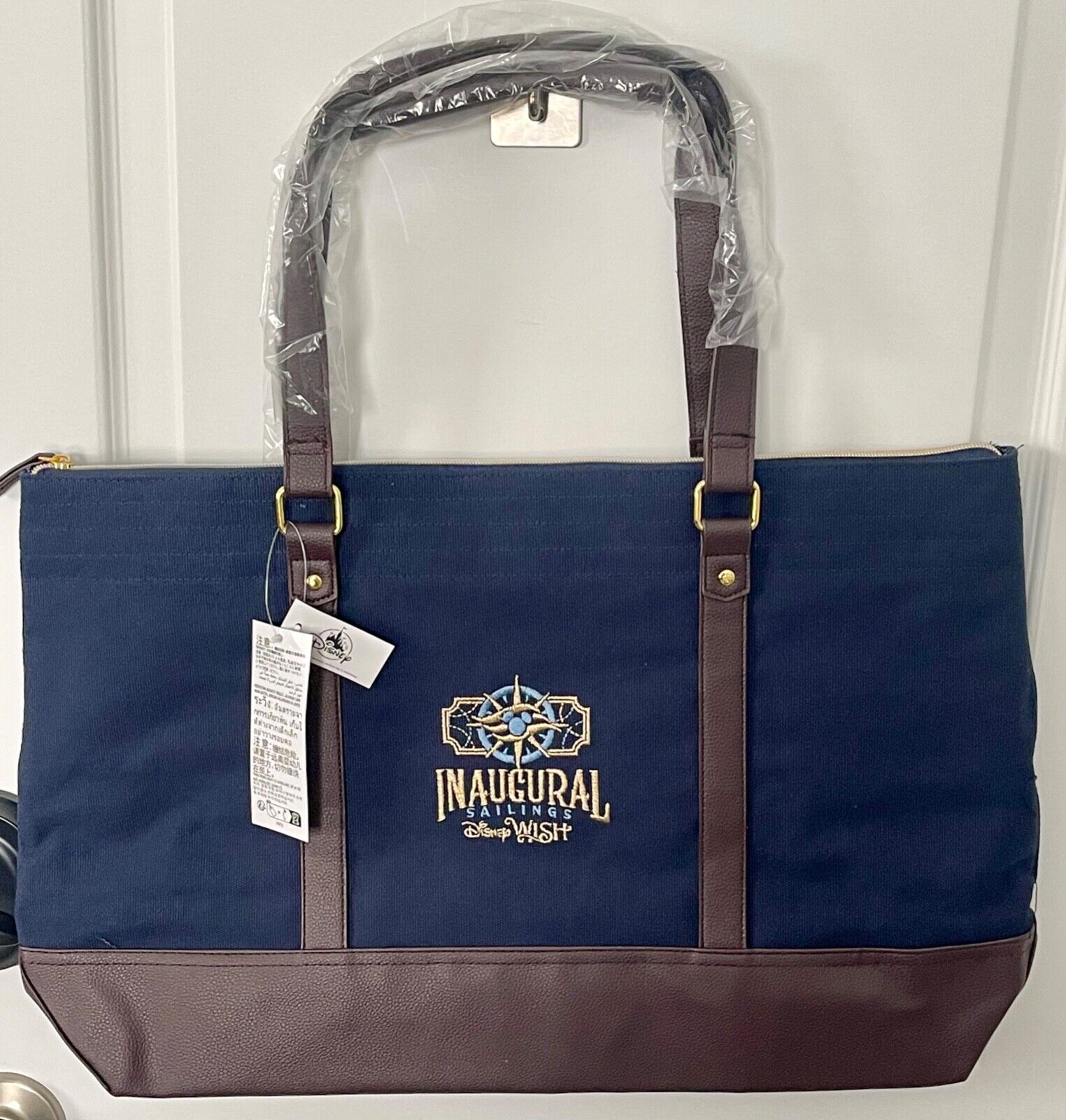 Disney Cruise Line DCL Disney Wish Inaugural Sailing Embroidered Tote Bag