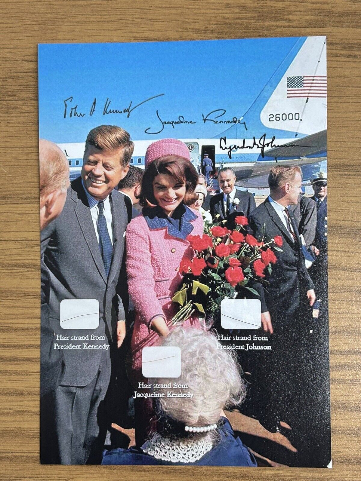 President John F. Kennedy Jackie Kennedy Lyndon Johnson hair strand lock relic