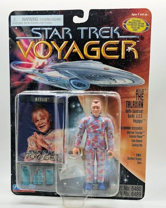 Playmates Star Trek Voyager Neelix The Talaxian Figure 1995 Collector Card NOC