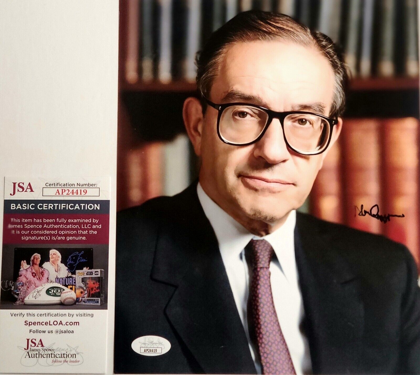 Alan Greenspan Signed 8x10 Photo Fed Reserve Autograph JSA