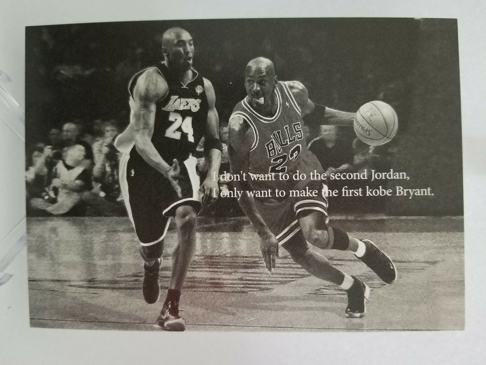 💪 🏀 Kobe Bryant Michael Jordan Inspirational Postcard 4X6 🏀 💪