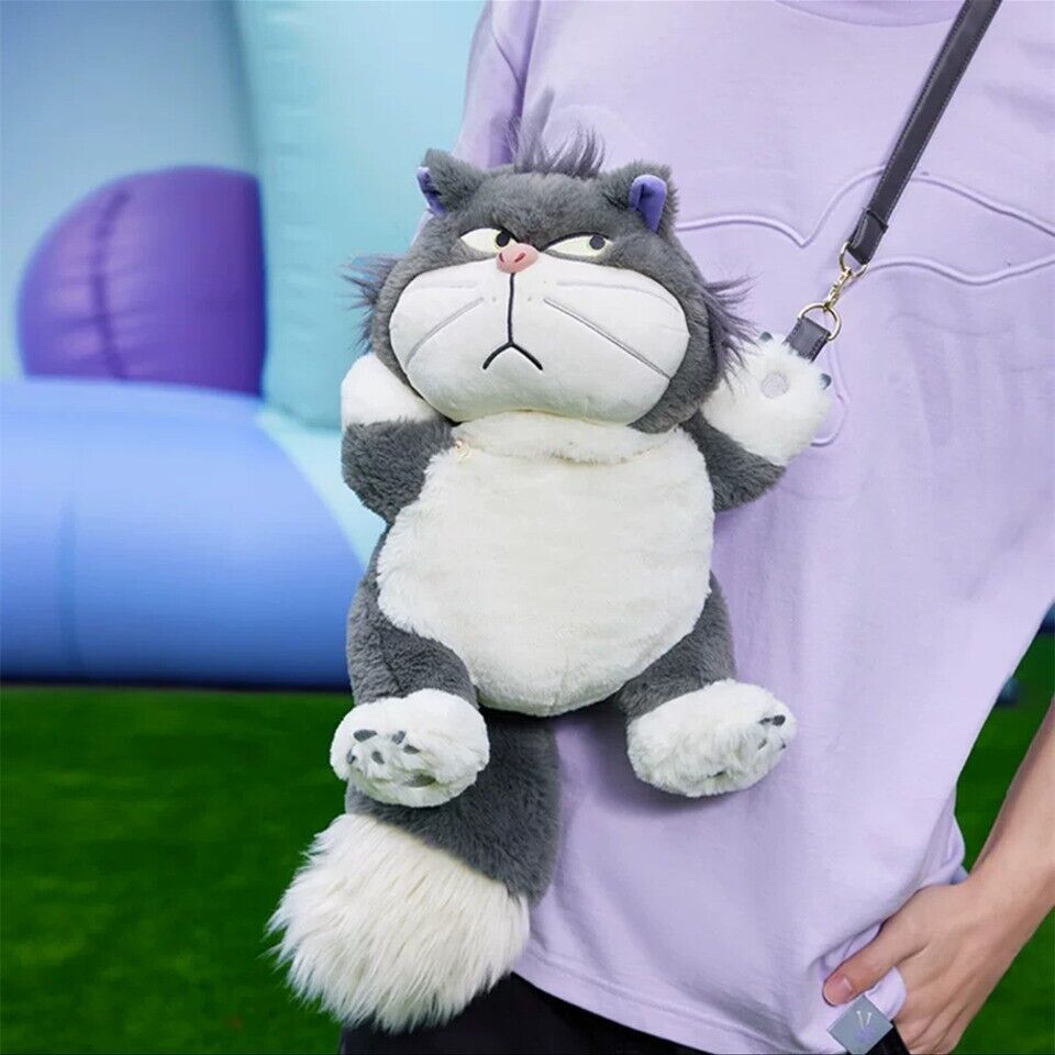 Disney 2024 authentic lucifer cat plush crossbody shoulder bag disneyland