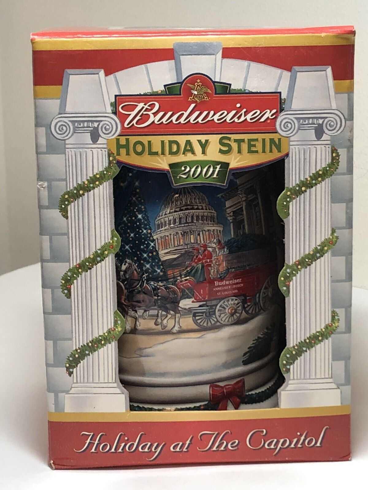 2001 Budweiser Holiday Stein \
