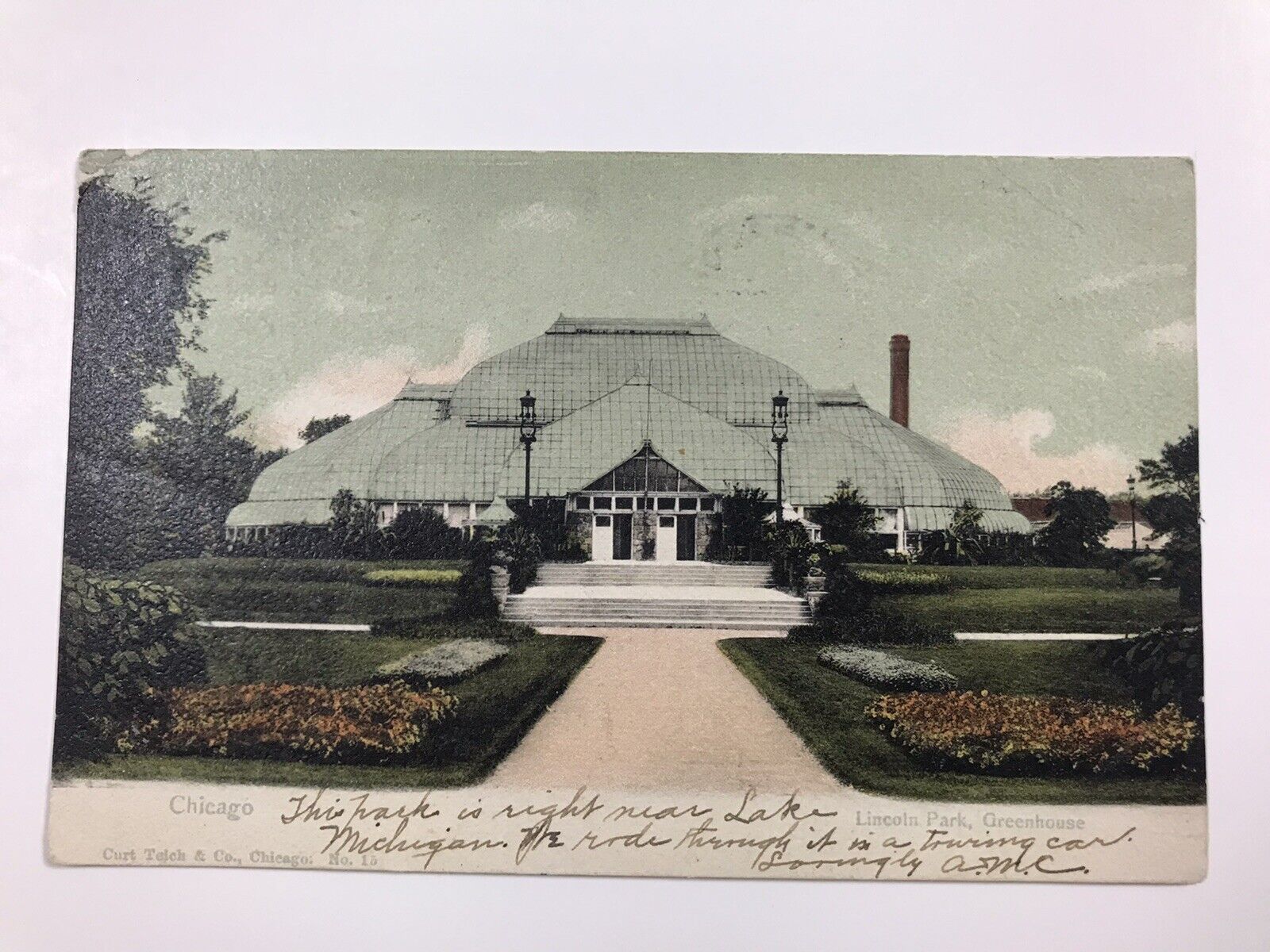vintage 1905 lincoln park greenhouse chicago Undivided Back Postcard