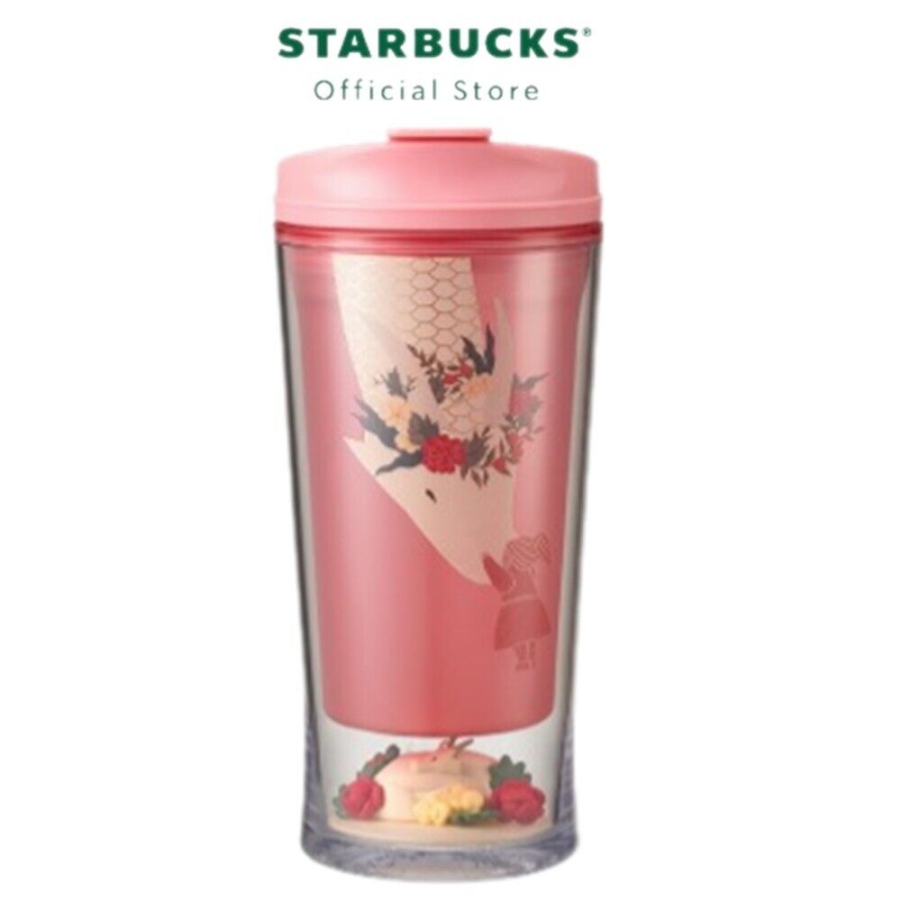 Starbucks Tumbler Dragon Keeper Awaked Flower Crown 2024 Year Gift Cute 10 oz .