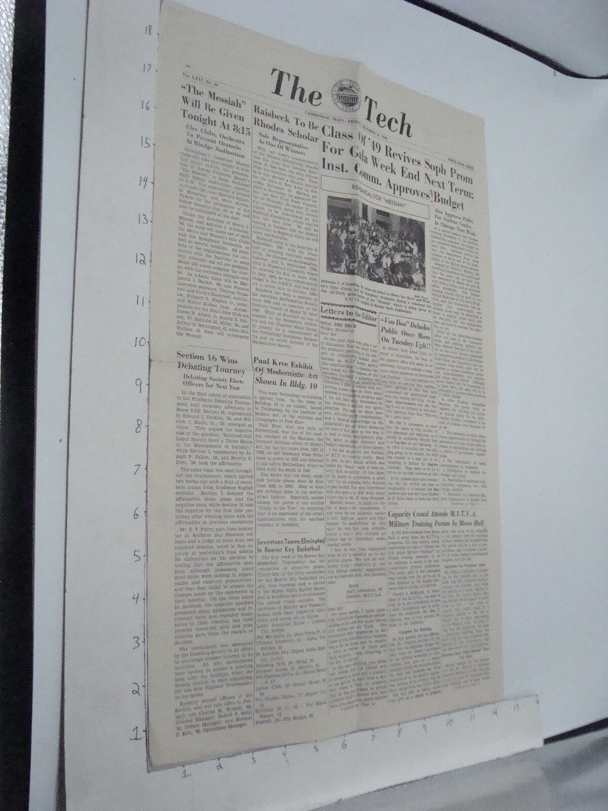 ORIGINAL - THE TECH - dec 20, 1946 Cambridge Mass newspaper - i show all