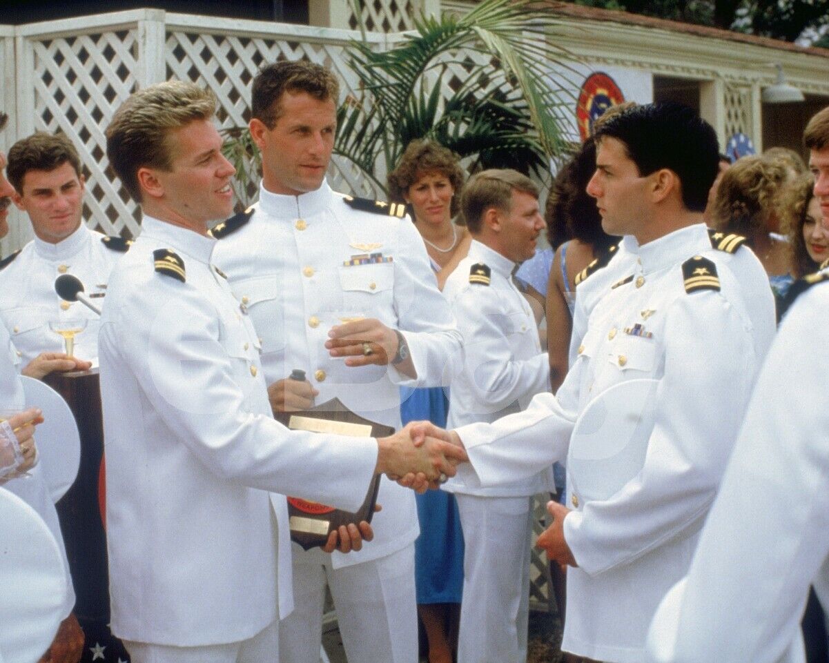 Top Gun (1986) Tom Cruise, Rick Rossovich, Val Kilmer 10x8 Photo