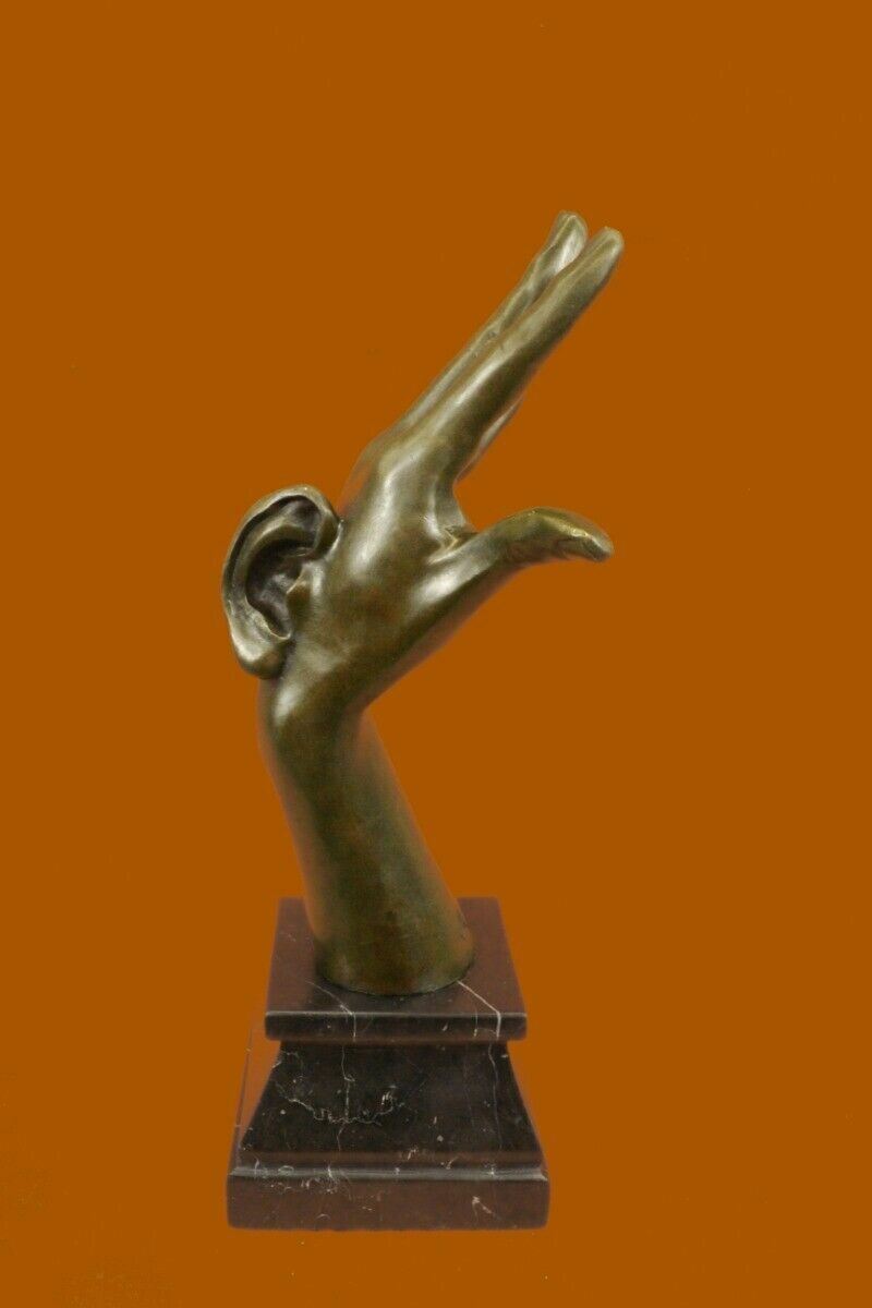 Modern Art Sculpture Original Hand with Large Ear Abstract Bronze Sculpture ART