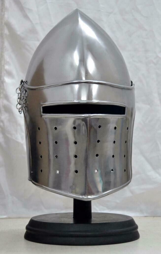 Medieval Knight Armor Crusader Viking Templar Helmet Mason\'s Brass Cross Gift