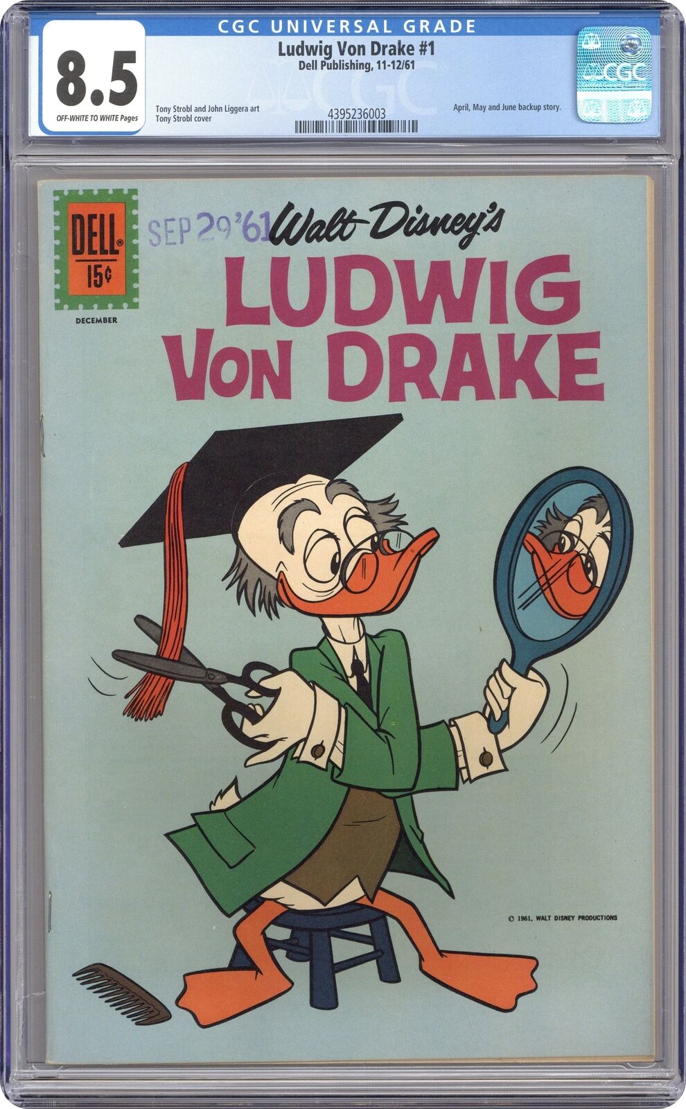 Ludwig Von Drake #1 CGC 8.5 1961 4395236003