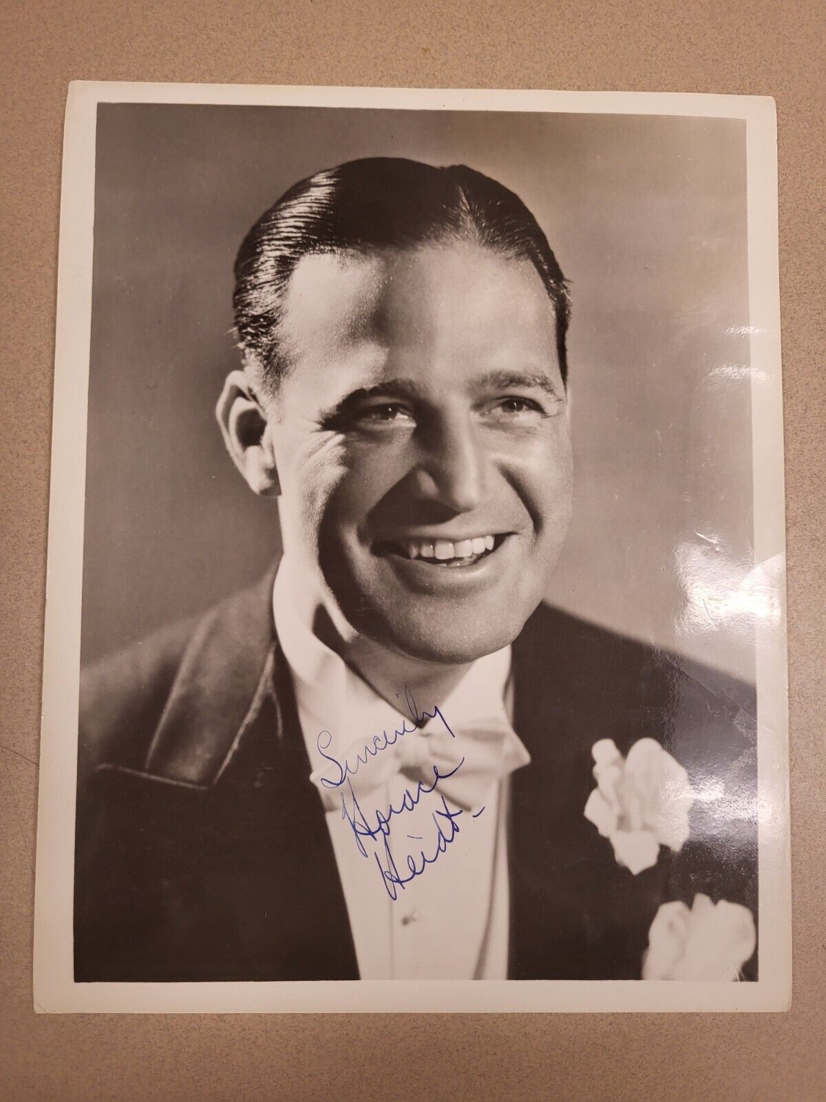 Sincerely Horace Heidt Autographed 8 in x 10 in Black & White Photograph