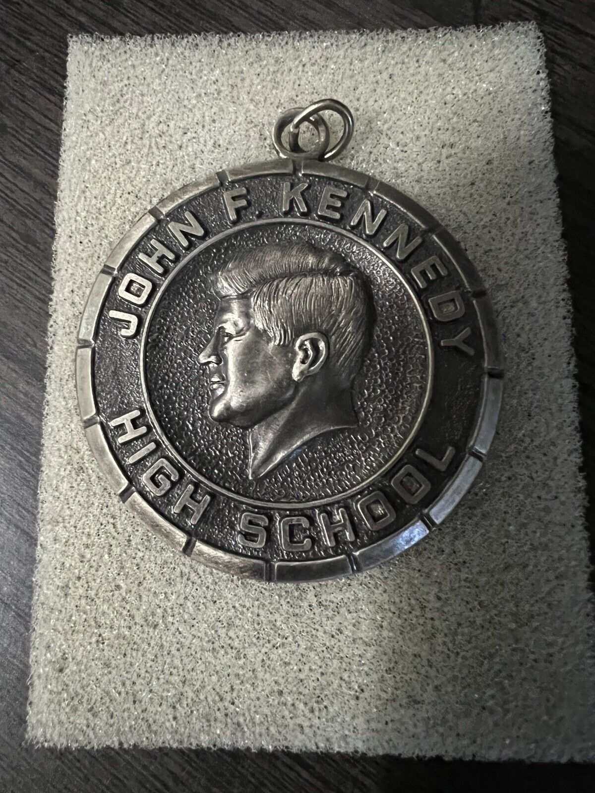 1988 Vintage John F. Kennedy High School Medal/Pendant. E. Peterson
