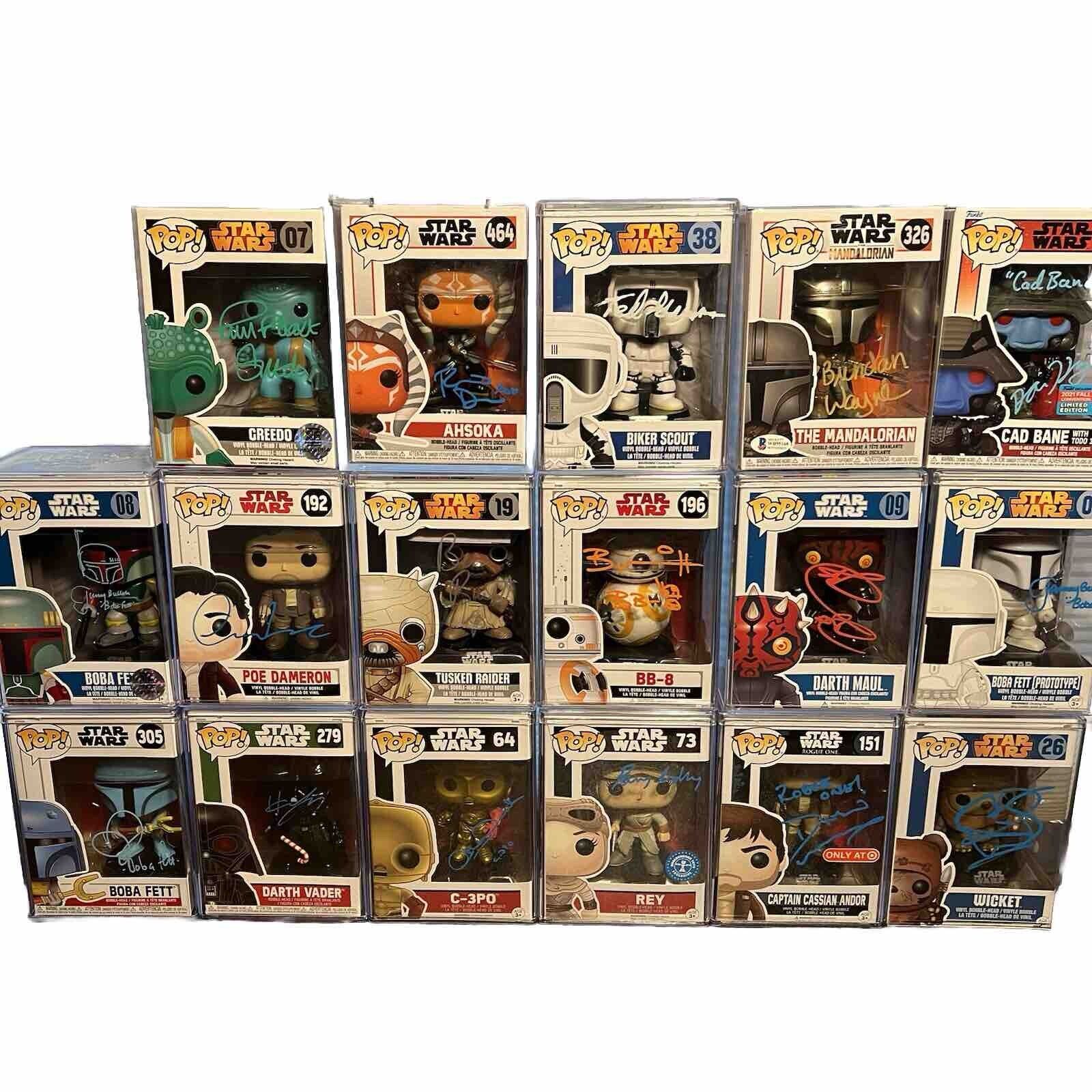 Star Wars Signed Funko Lot of 17 JSA Beckett Witnessed Instant Collection Rare