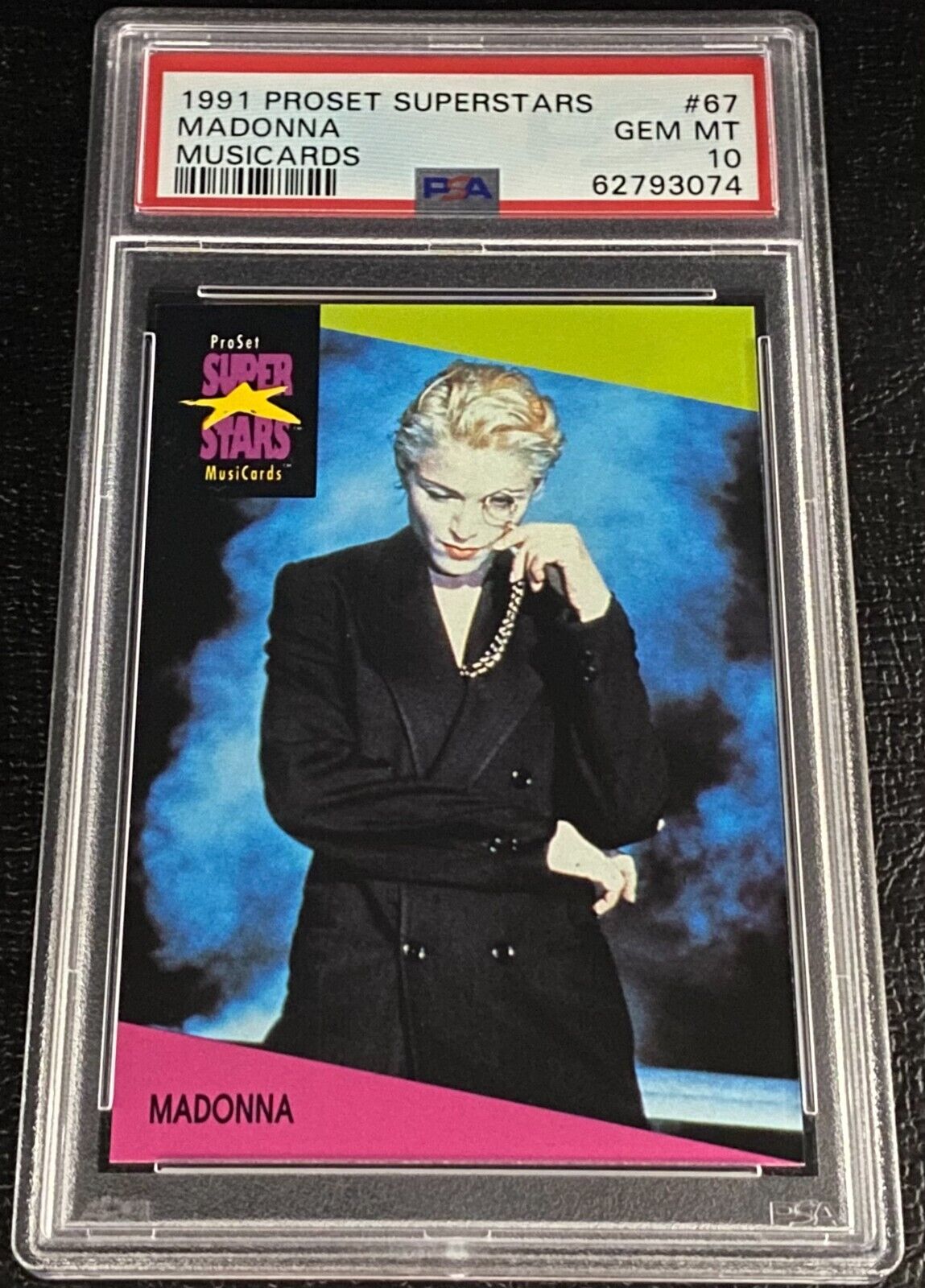 PSA 10 Madonna 1991 Proset Superstars Musicards Card #67 Pop Music Gem Mint 90s