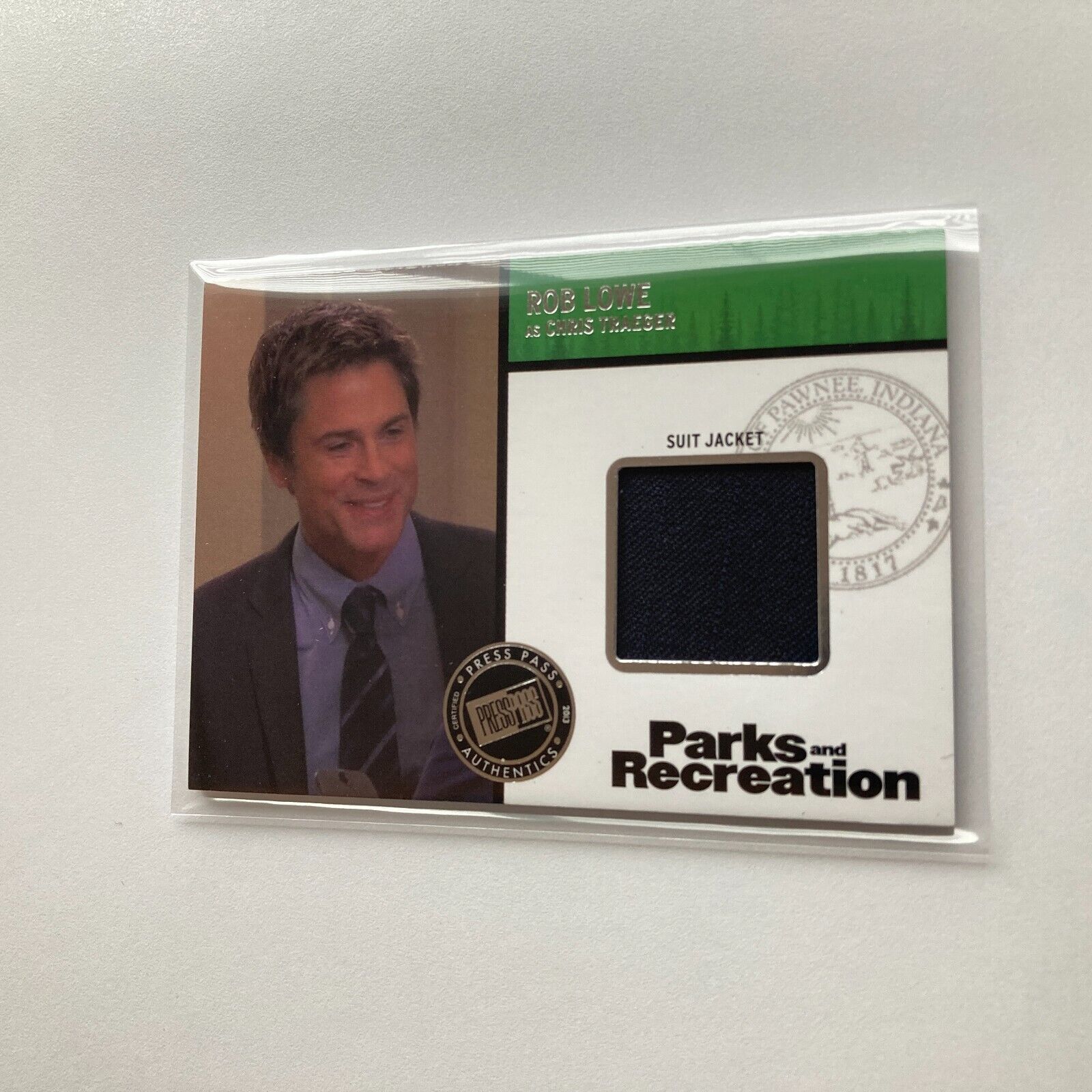 2013 Parks and Recreation Season 3 Ep 16 Li\'l Sebastian Rob Lowe Suit Relic Card