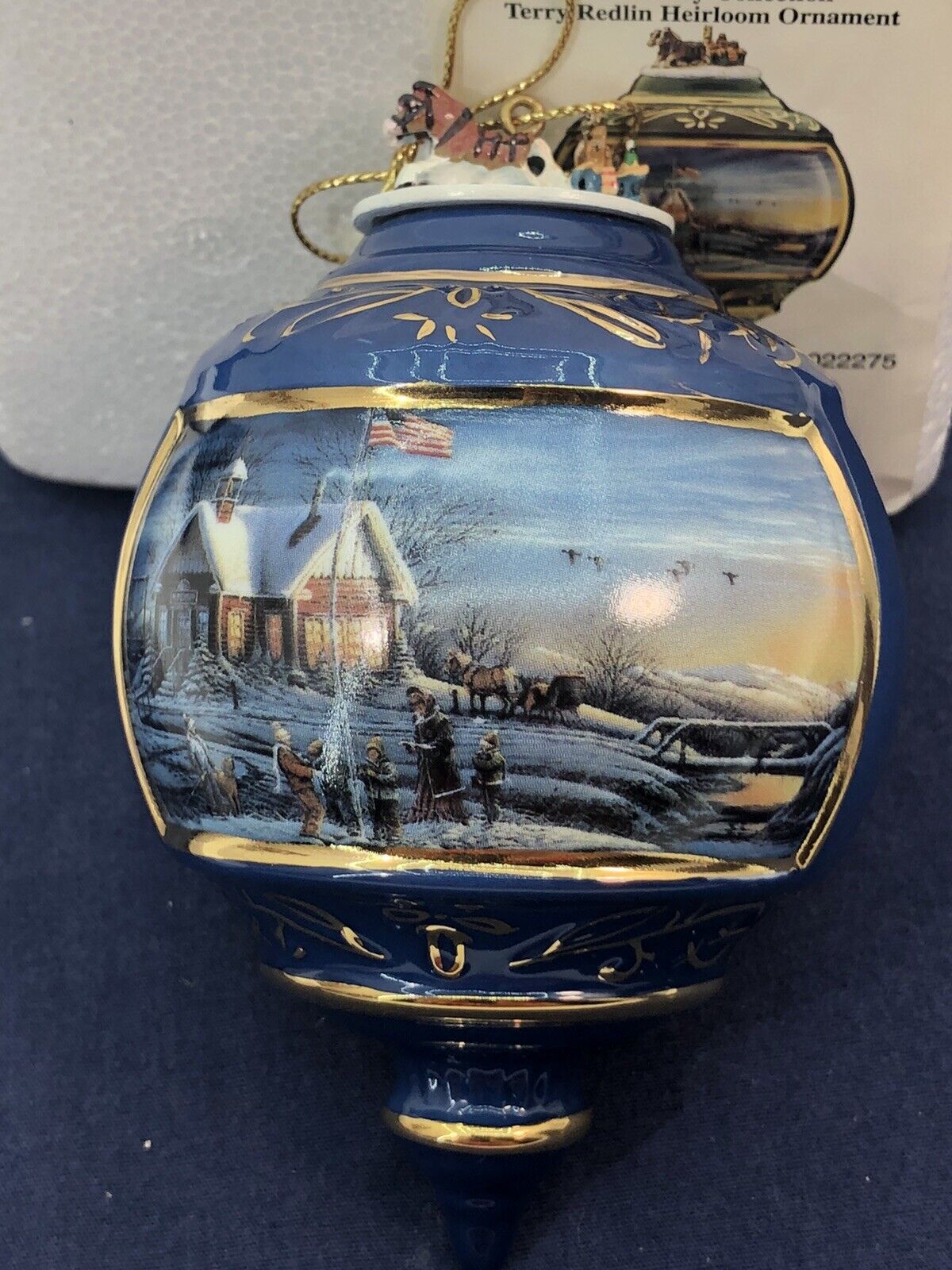 The Hadley Collection Terry Redlin Heirloom Ornament America America Never Used