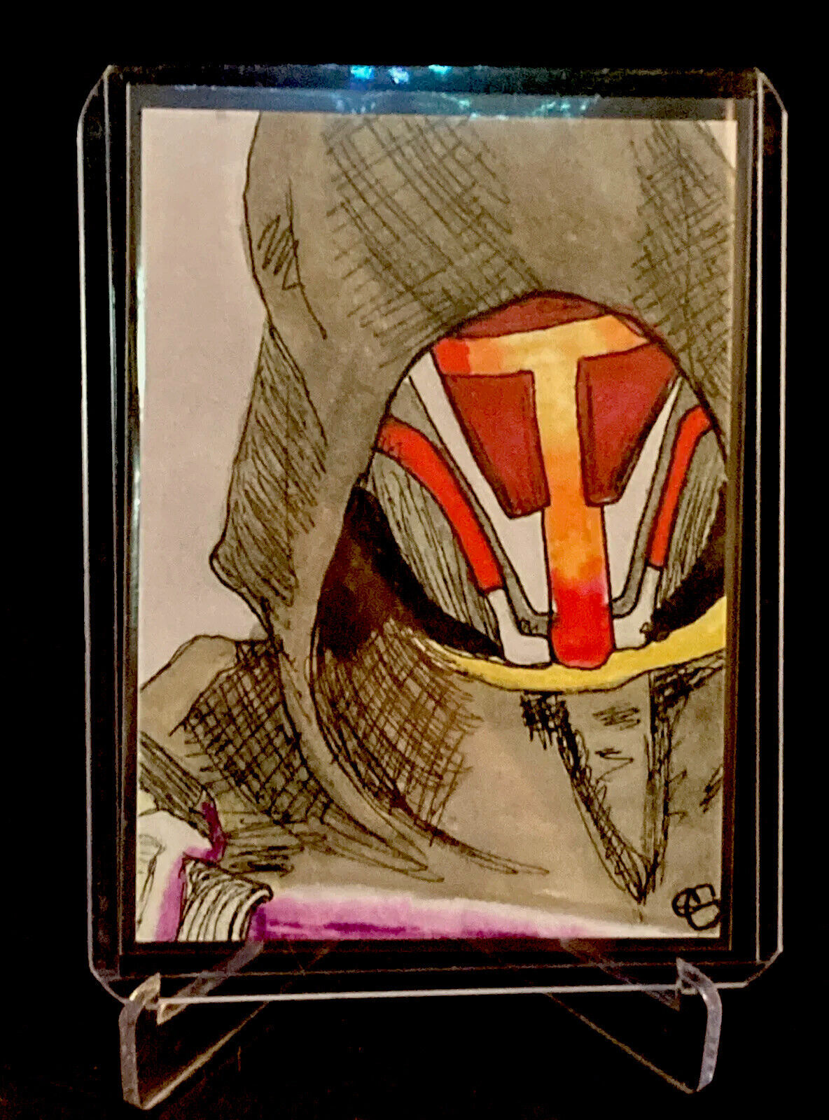 Star Wars Darth Revan Sketch Card Authentic Autograph By Original Artist - ACEO