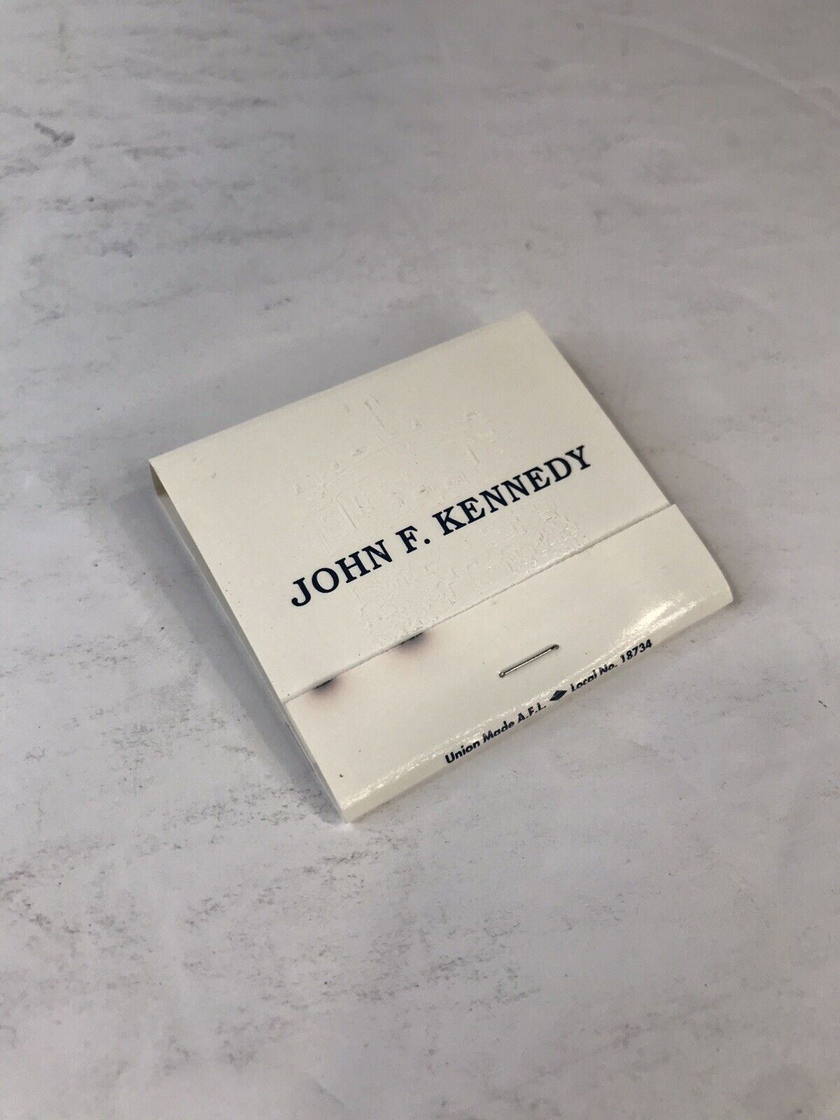 John F. Kennedy,Embossed White House Match Book, Unused, 