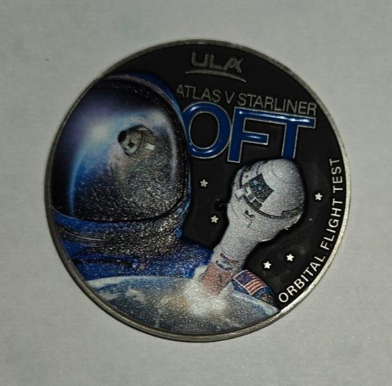 ATLAS V Starliner OFT NASA ULA Mission Coin 
