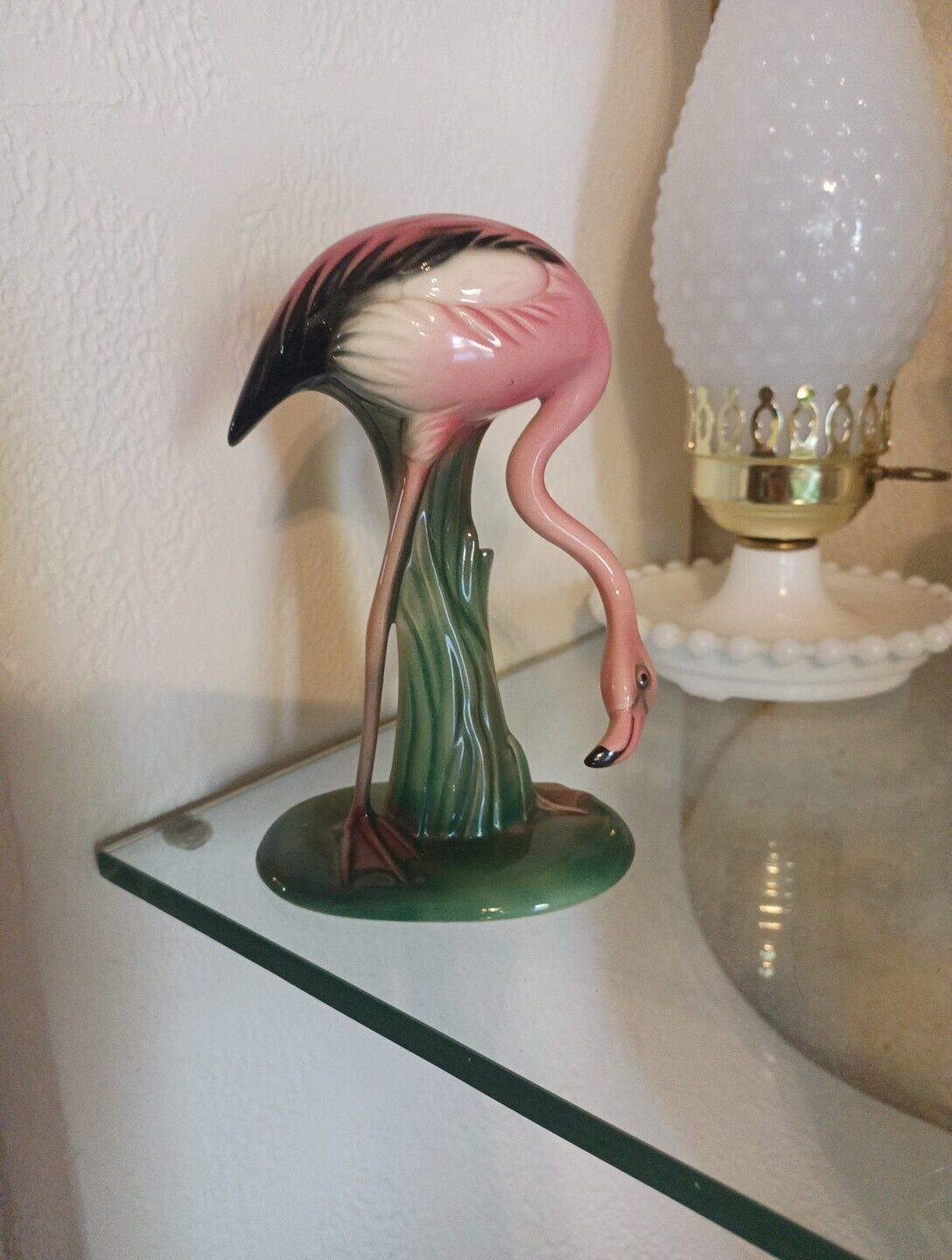 Very fine signed Will-George of Pasadena Flamingo Ceramic Figurine Mid-century