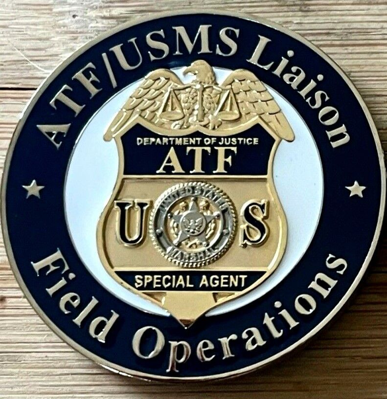 US Marshals Service - ATF Field Ops Liaison S 1.75in super rare challenge coin