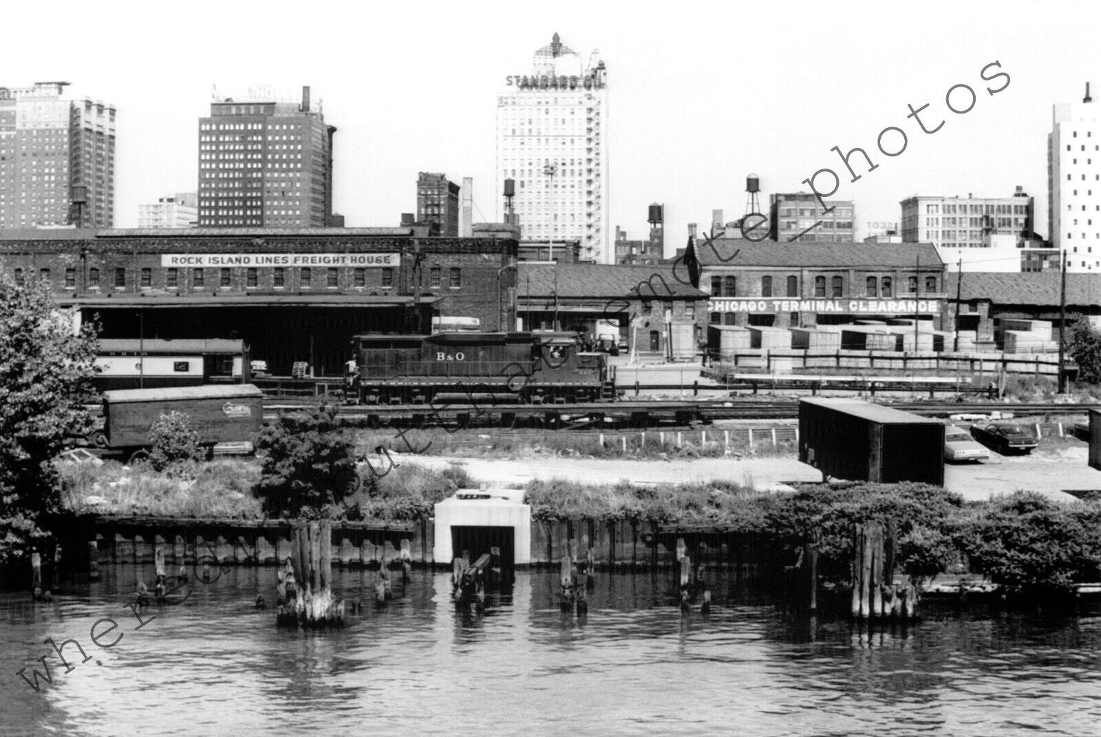 Baltimore & Ohio B&O Loco - Rock Island Freight House Chicago ILL 1965 Photo