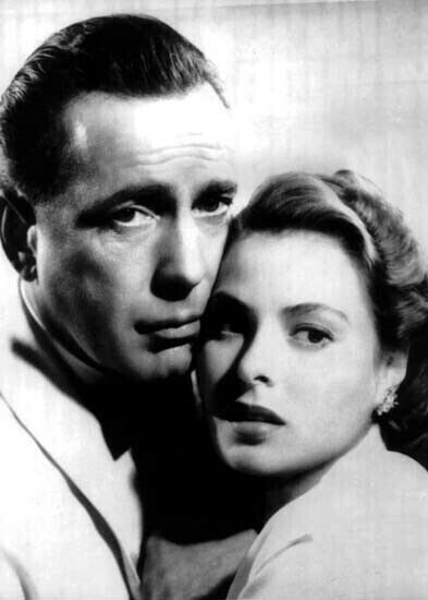 Casablanca Humphrey Bogart Ingrid Bergman classic embrace 5x7 inch photo