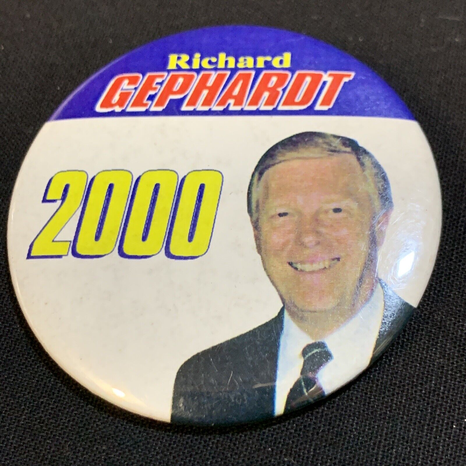 2000 Richard Dick Gephardt Democrat Campaign Button Pin Political Election KG