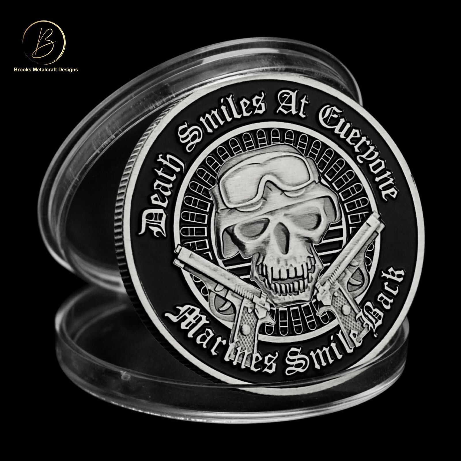 Marines Death Smiles at Everyone Challenge Coin