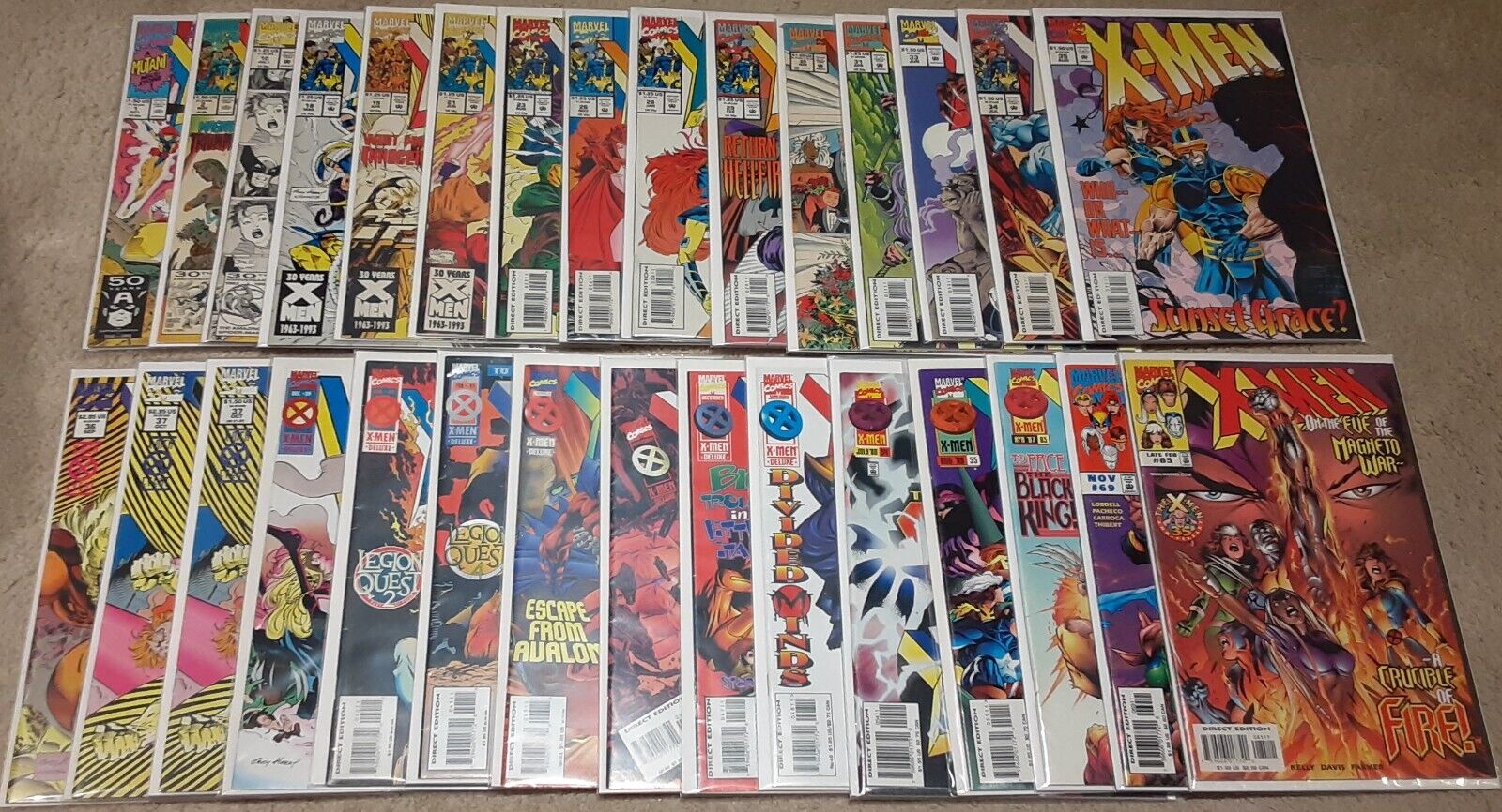 X-Men Vol 2 #1-85 (30 Comic Lot) FN-NM 1991 Marvel *KEYS* SEE PICS/Description