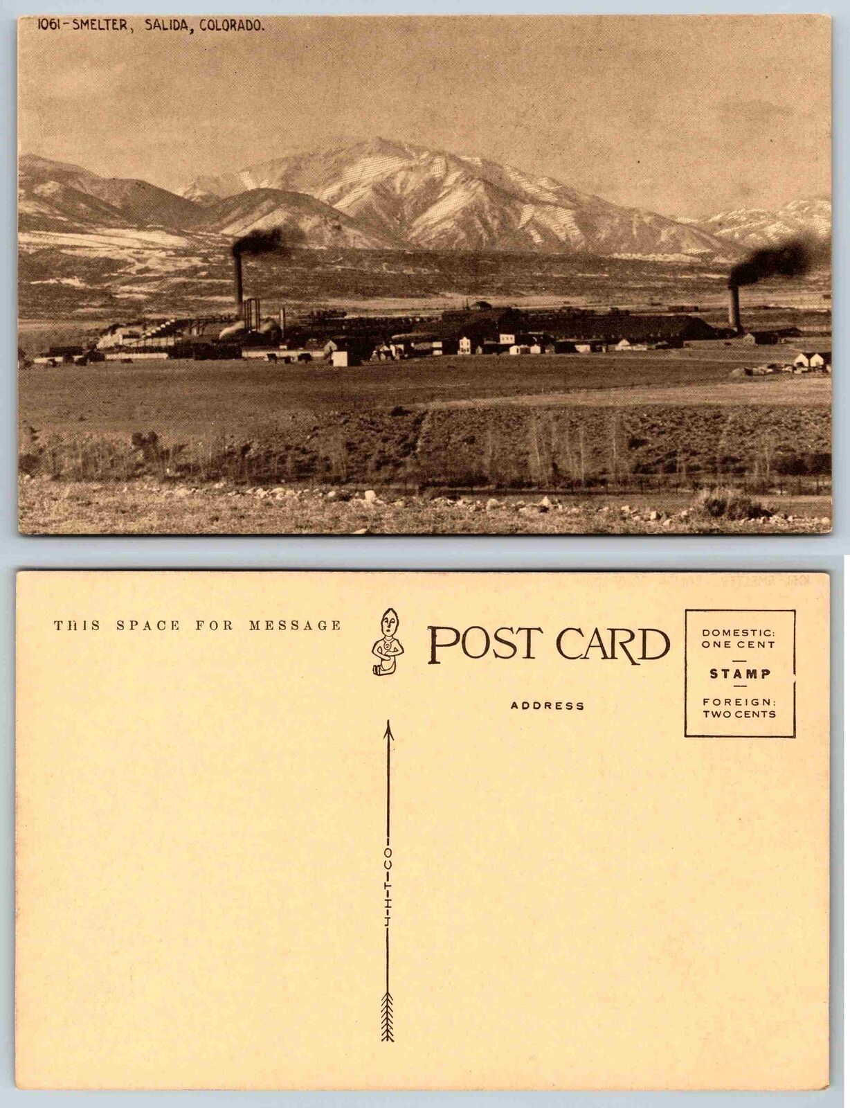 Vintage Postcard - Smelter Salida, Colorado