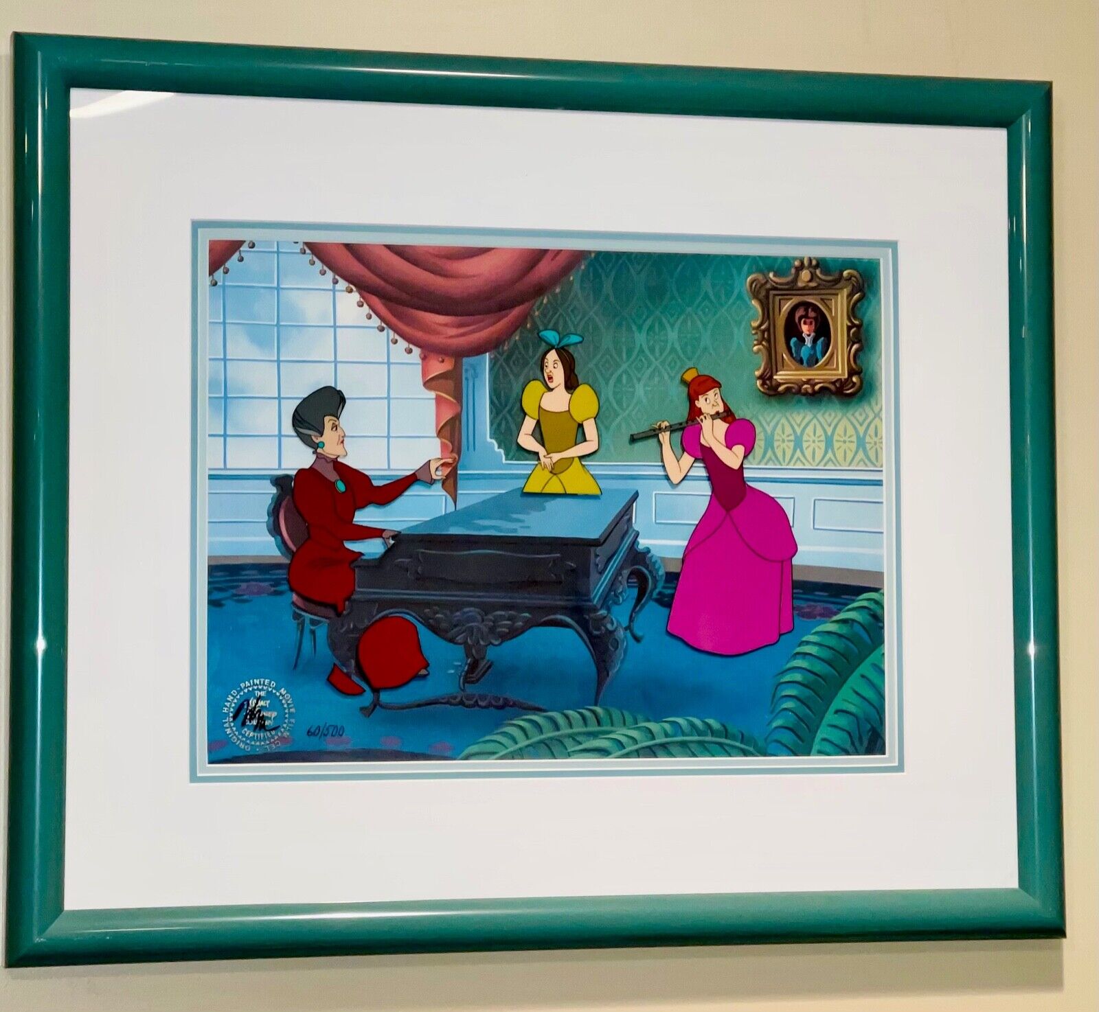 Disney Cel Cinderella The Music Lesson Rare Animation Art Limited Edition Cell