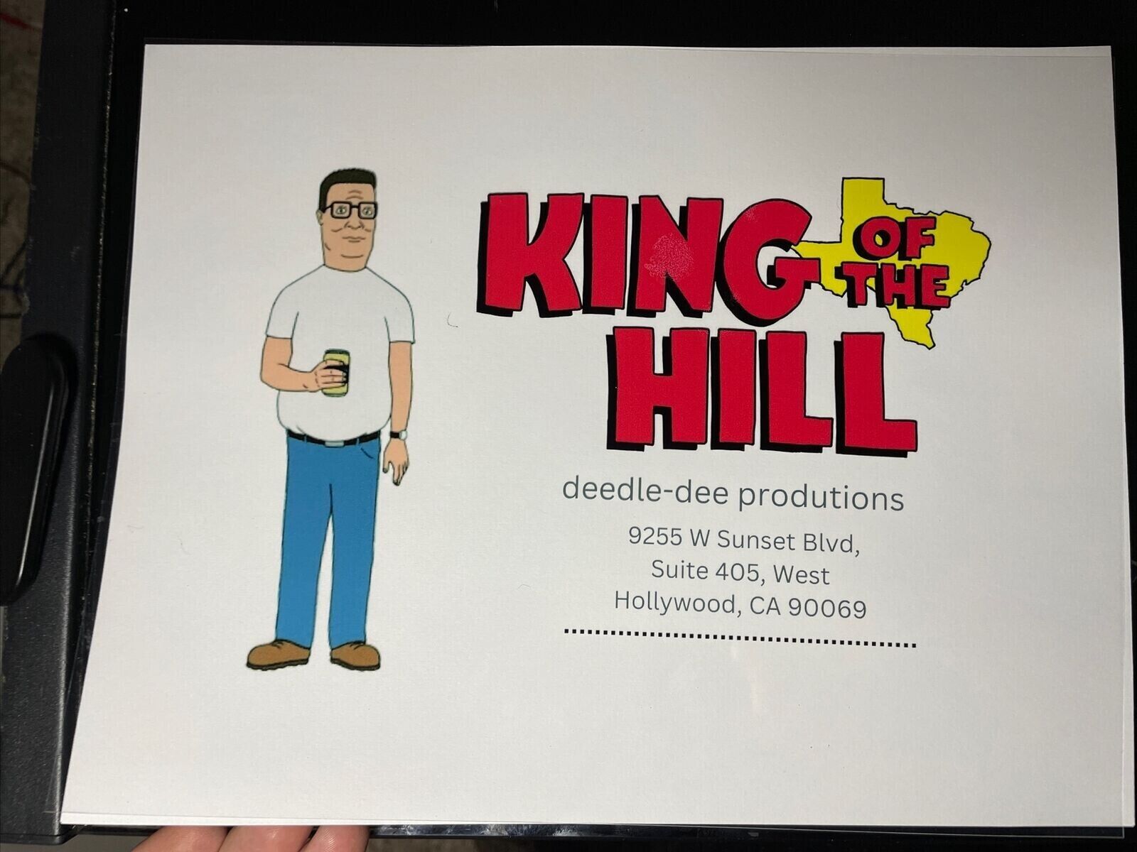 KING OF THE HILL Animation Cel Print vintage cartoons PUBLICITY CONCEPT R1