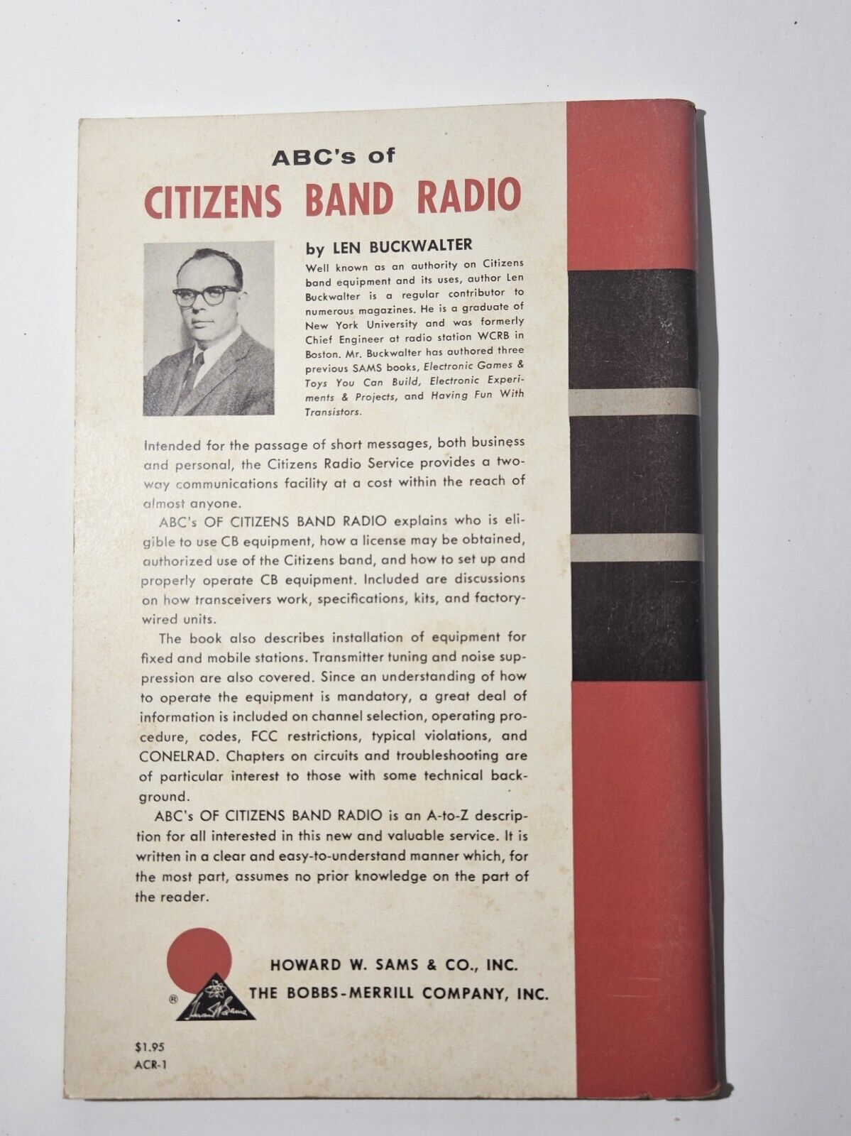  ABC'S OF CITIZENS BAND RADIO, 1st edition july 1962 - 96pgs  