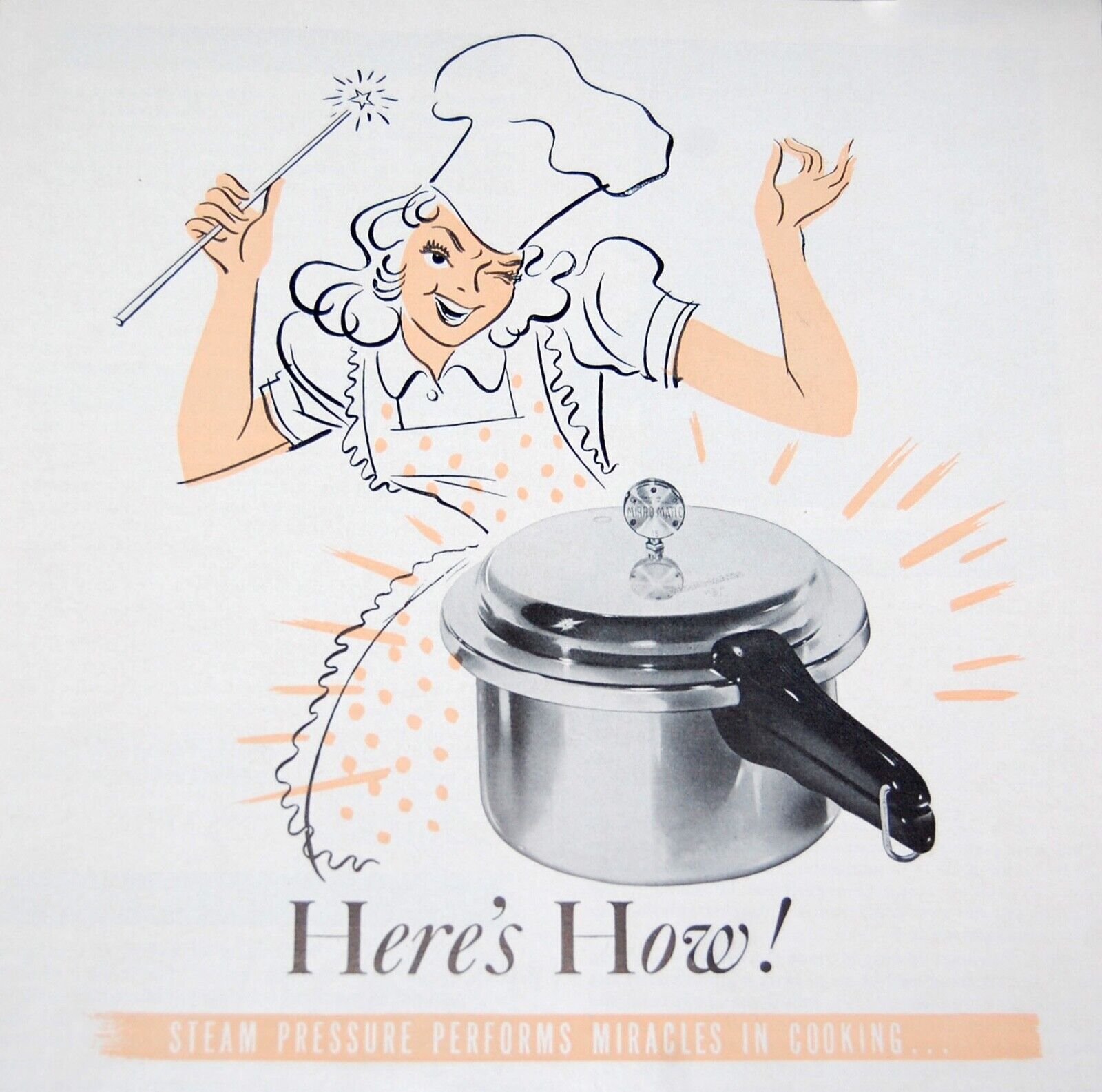 1955 Teaching Materials Home Economics by Mirro Aluminum for PRESSURE COOKING