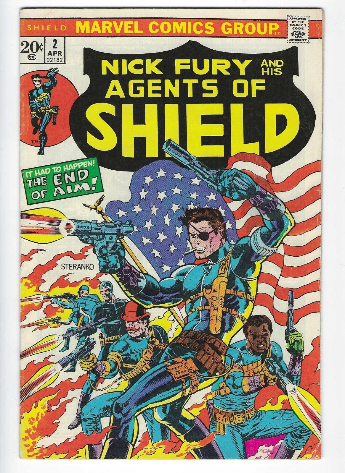 Nick Fury And His Agents of Shield #2 Steranko Marvel 1973 Fine
