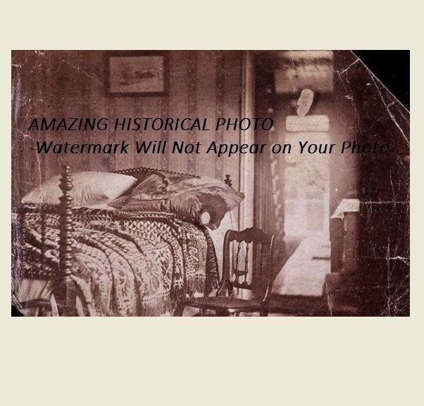 Abraham Lincoln Assassination Death Bedroom PHOTO Petersen House, Pillow