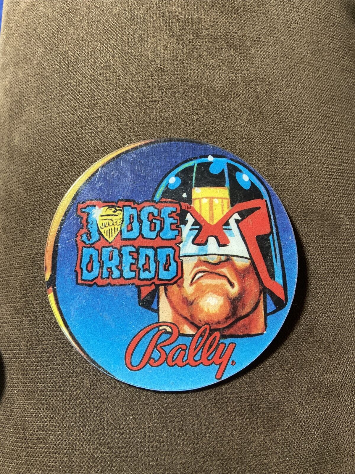 Bally Judge Dredd Pinball Promo Plastic Original Promo Shield Coaster 1993