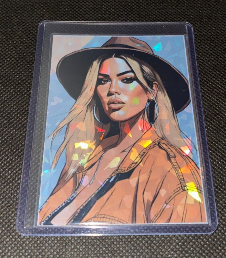 Khloe Kardashian - Handmade Refractor Holographic Sexy Art Card Koko rc