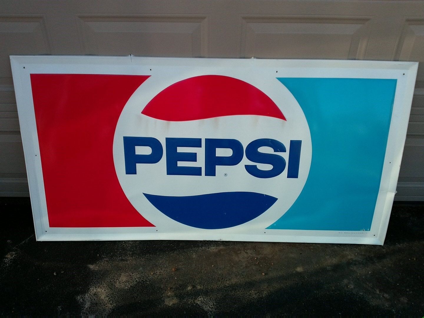Vintage 1950\'s Outdoor Pepsi Sign **Reproduction** 36\