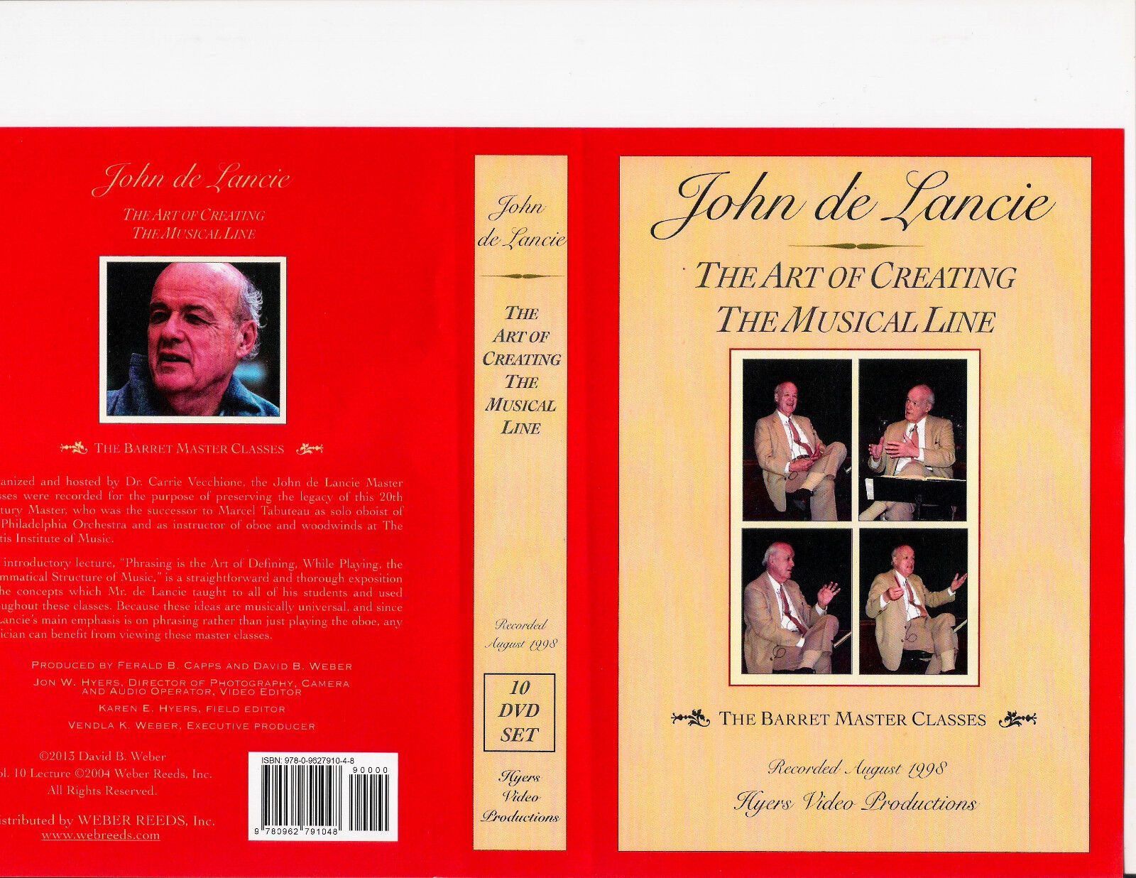 Mr. JOHN DE LANCIE 10 DVD Art of Creating the Musical Line, ON SALE
