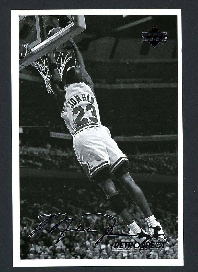 Michael Jordan Upper Deck Retrospect 1998-99 Postcard 4x6 Post Card Hof MJR5