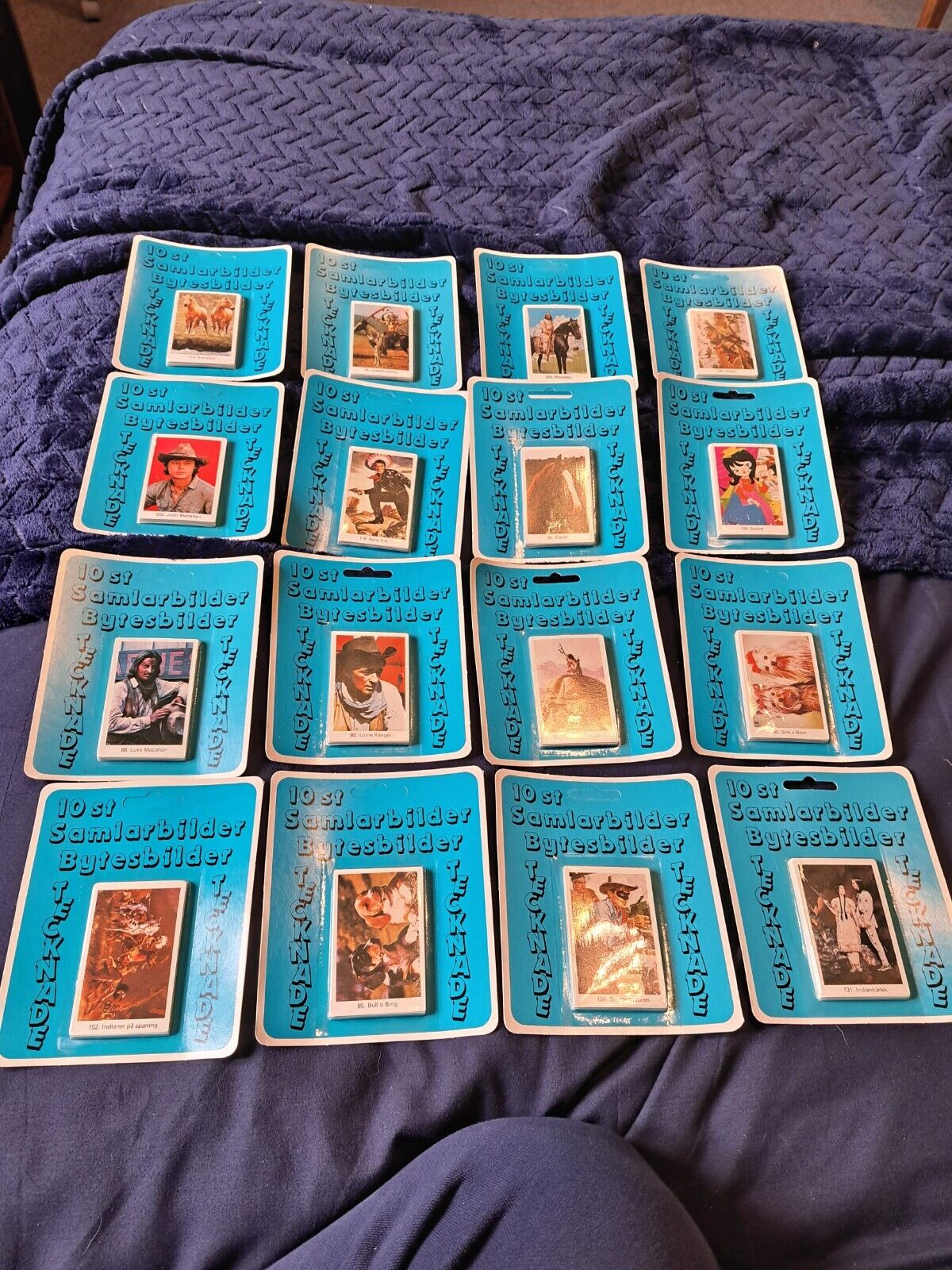 16 x samlarbilder swedish sealed packs 1980s cards superb condition rare