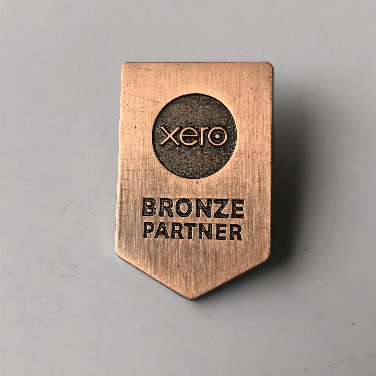 Xero Bronze Partner Pinback Lapel Pin EUC Pinback