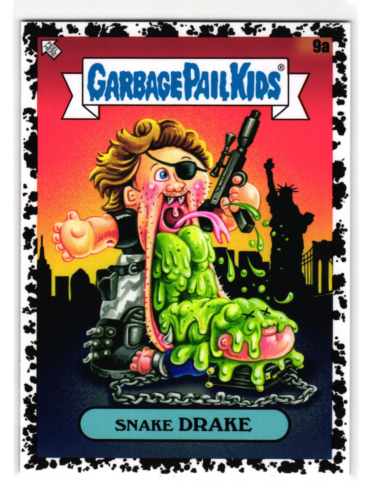 Snake DRAKE (9a) 2023 Topps Garbage Pail Kids Escape New York GPK (Black)