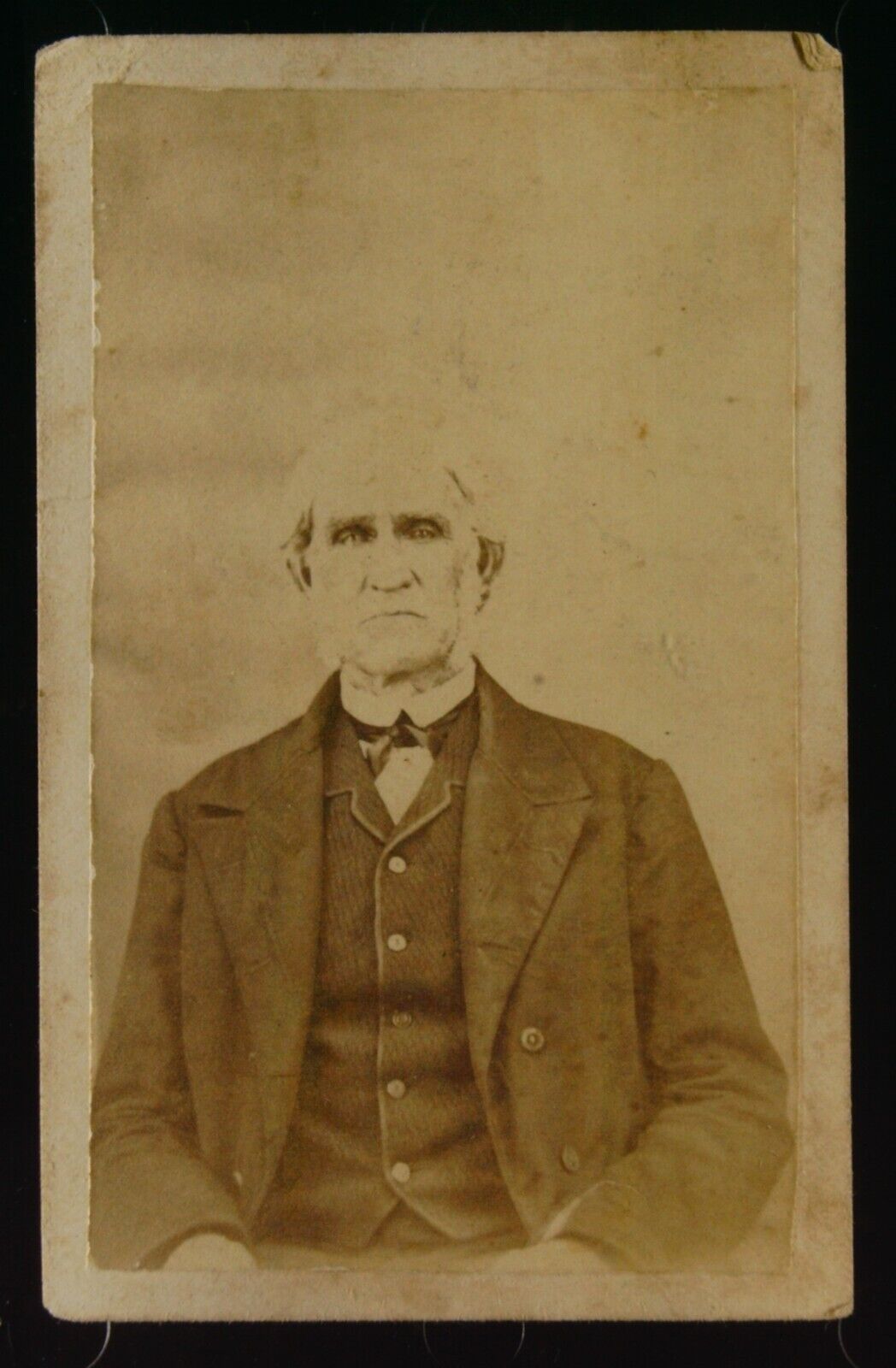 1860s CIVIL WAR Tax Stamp Photograph Elderly Man