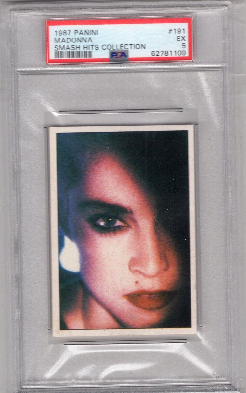1987 Panini Smash Hits #191 Madonna PSA 6 POP 1 HTF 🔥 STICKER CARD ITALY