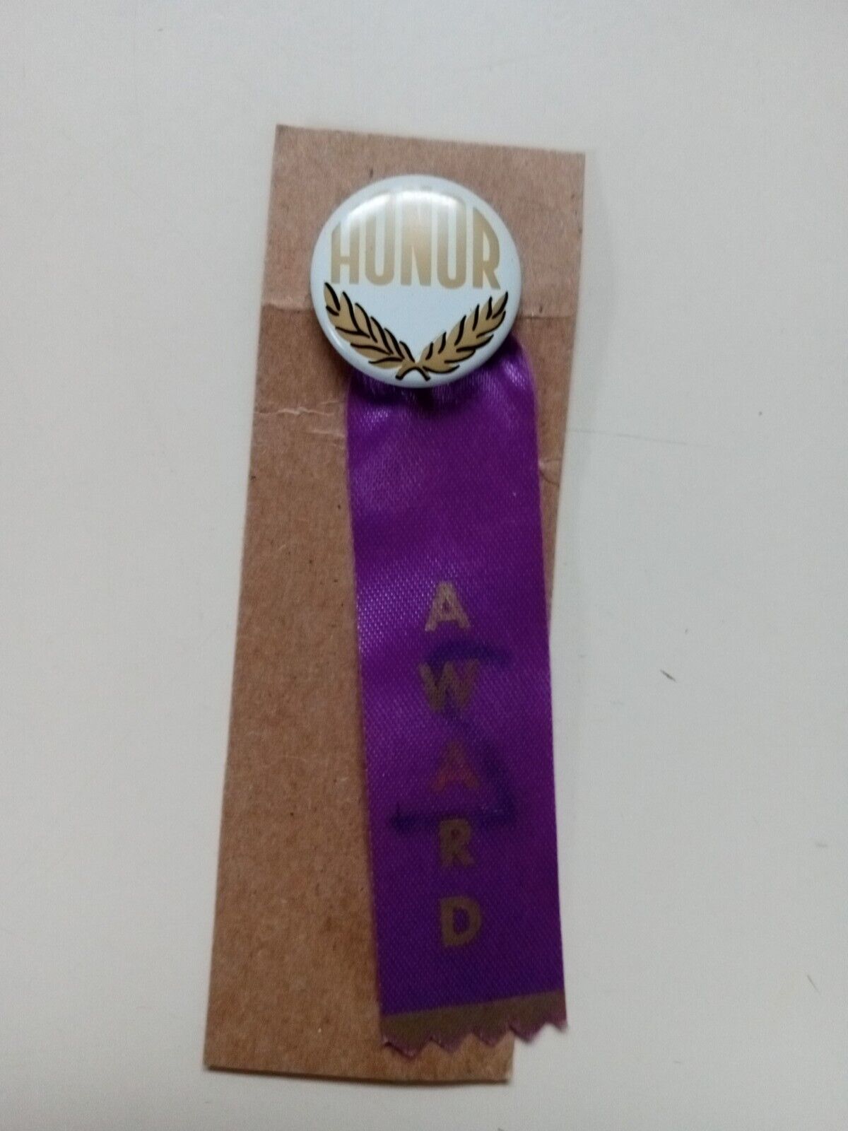 Vintage Purple Honor Award Ribbon Button/Pin USED SEE PHOTOS