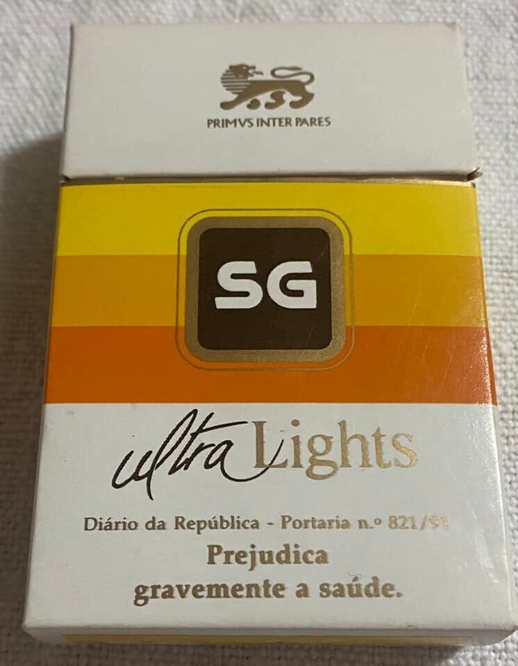 Vintage SG Ultra Lights Filter Cigarette Cigarettes Cigarette Paper Box Empty
