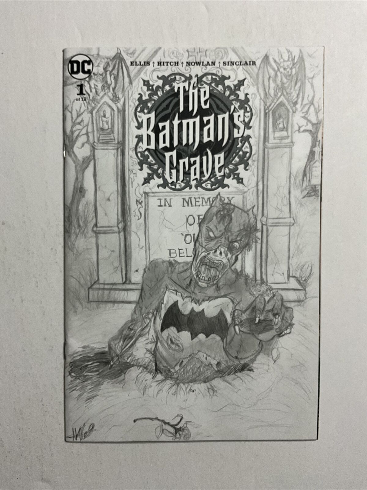 The Batman’s Grave #1 (2019) 9.2 NM Blank Sketch Variant Original Art Comic Book